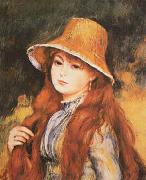 Pierre Renoir Girl and Golden Hat oil painting